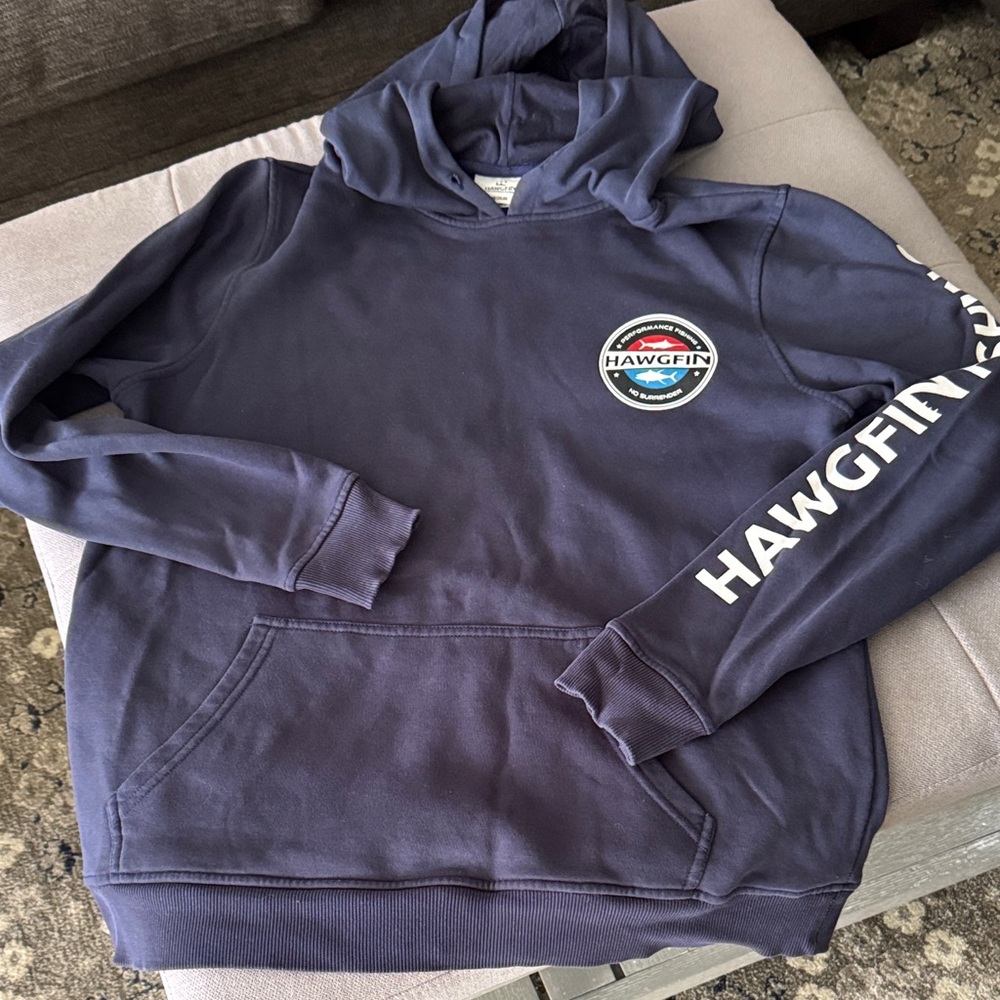 Hawgfin Navy Blue Men's Hoodie Size Medium